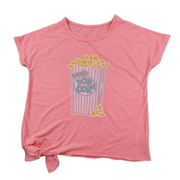 Girls Knit Top Peach Printed Shirt Fresh Popcorn size Girl's Large JH1057 - Picture 1 of 4